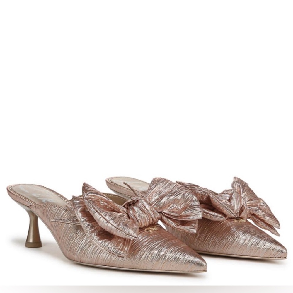 Sam Edelman Metallic Bow Mules